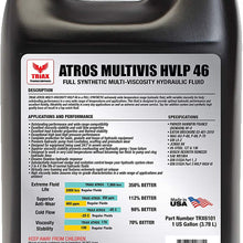 Triax ATROS Multi-VIS AW 46 Full Synthetic Hydraulic Oil - 300% ADDITIVE Anti-WEAR Boost, 7,000-10,000 Hour Life, Arctic Grade - 54 Cold Flow & HIGH Temp Operations (1 GAL)