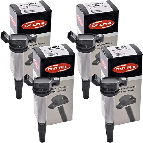 Set of 4 Delphi GN10341 Igntion Coils