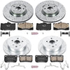 Power Stop K6354 Front & Rear Brake Kit with Drilled/Slotted Brake Rotors and Z23 Evolution Ceramic Brake Pads