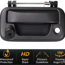 HD 1280x720p Rear Reversing Backup Camera Rearview Tailgate Handle Replacement Camera Night Vision Ip69k Waterproof for Pick-up Ford F150 F250 F350 F450 F550 2005-2014
