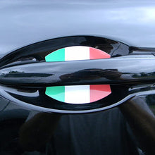 Fiat 500 Italian Flag Car Auto Door Handle Trim Molding Scratch Protector 2 Door Pack