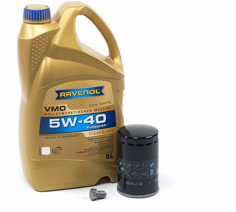 Blau J1A5055-A Motor Oil Change Kit - Compatible with 2000-06 Audi TT w/ 4 Cylinder 1.8T Engine - 5w40