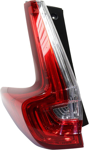 Tail Light Assembly Compatible with 2017-2019 Honda CR-V Clear & Red Lens CAPA Driver Side Outer