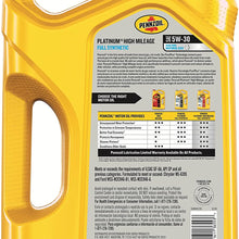 Pennzoil Platinum High Mileage Full Synthetic 5W-30 Motor Oil for Vehicles Over 75K Miles (5-Quart, Single-Pack)