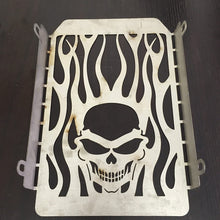 HTTMT MT298-03-SF Skull Flame Radiator Grille Cover Guard Protector Compatible with Kawasaki Vulcan VN 1500 chromed