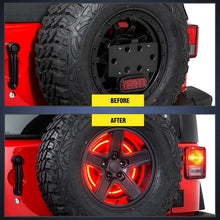 Nilight Spare Tire Brake Light Wheel Light 3rd Third Brake Light for Jeep Wrangler 2007-2018 JK JKU YJ TJ,Red Light, 2 Years Warranty