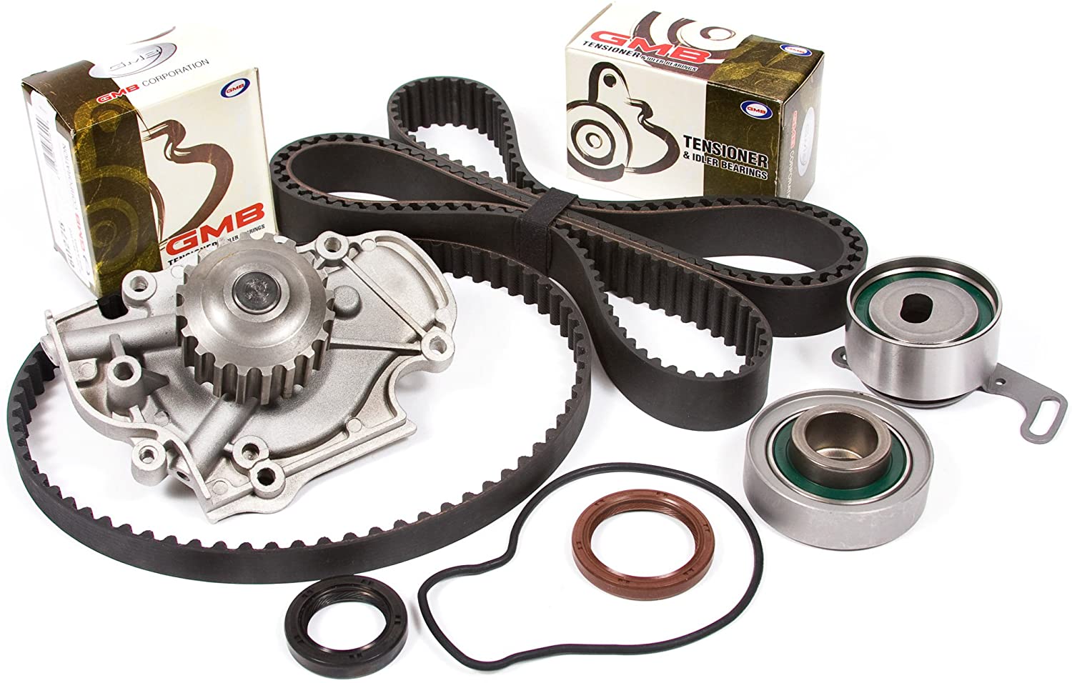 Evergreen TBK187WPT Compatible With 90-97 Isuzu Honda Accord Odyssey 2.2L SOHC F22A F22B Timing Belt Kit Water Pump