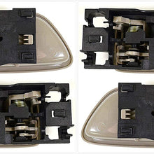Eynpire 8088 Interior Inside Front/Rear Left Driver Side & Right Passenger Side Set of 4 Door Handle Beige For 2001-2007 Toyota Sequoia; 2004-2006 Toyota Tundra - Crew Cab ONLY