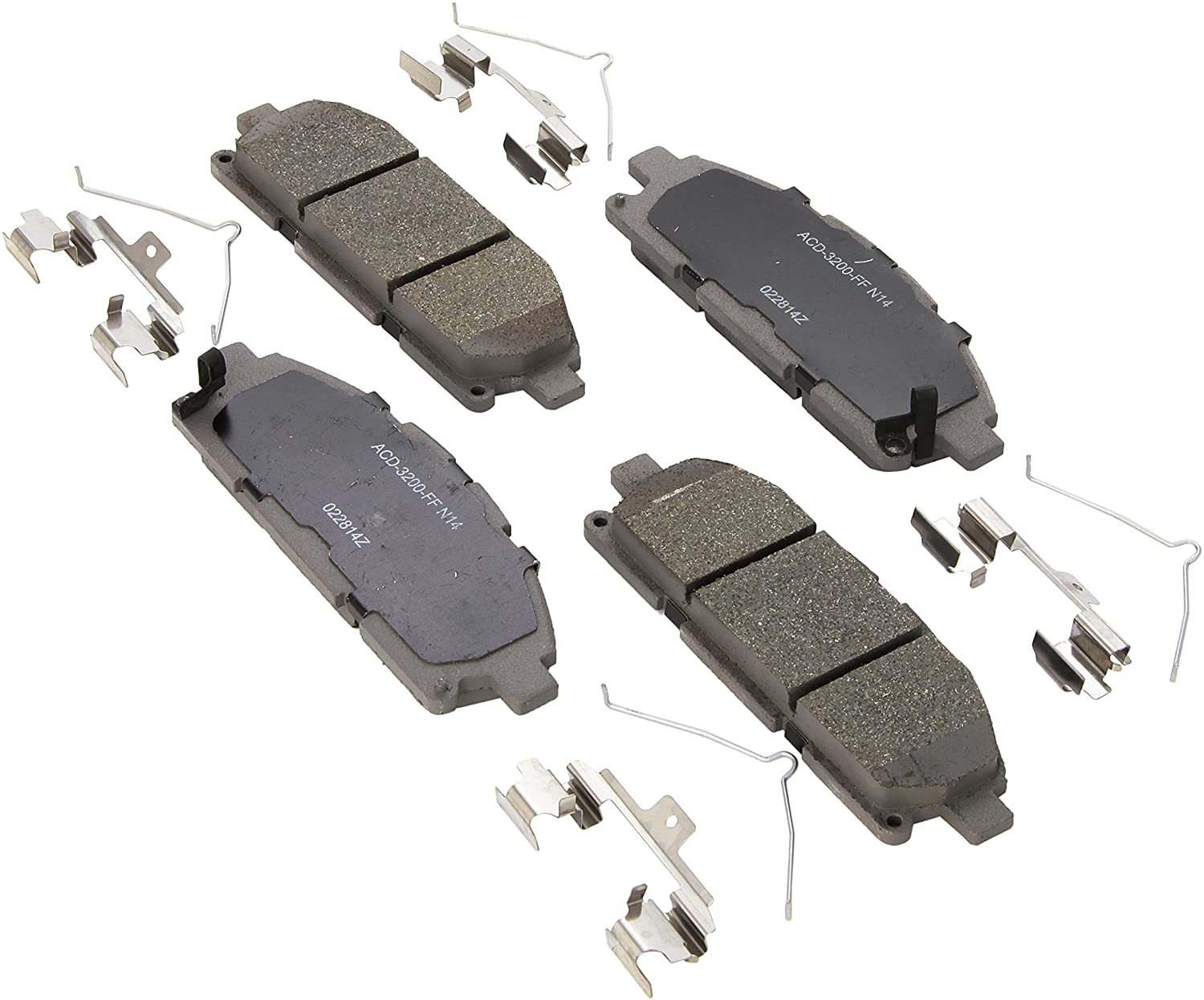 ACDelco 14D1552CH Advantage Ceramic Front Disc Brake Pad Set