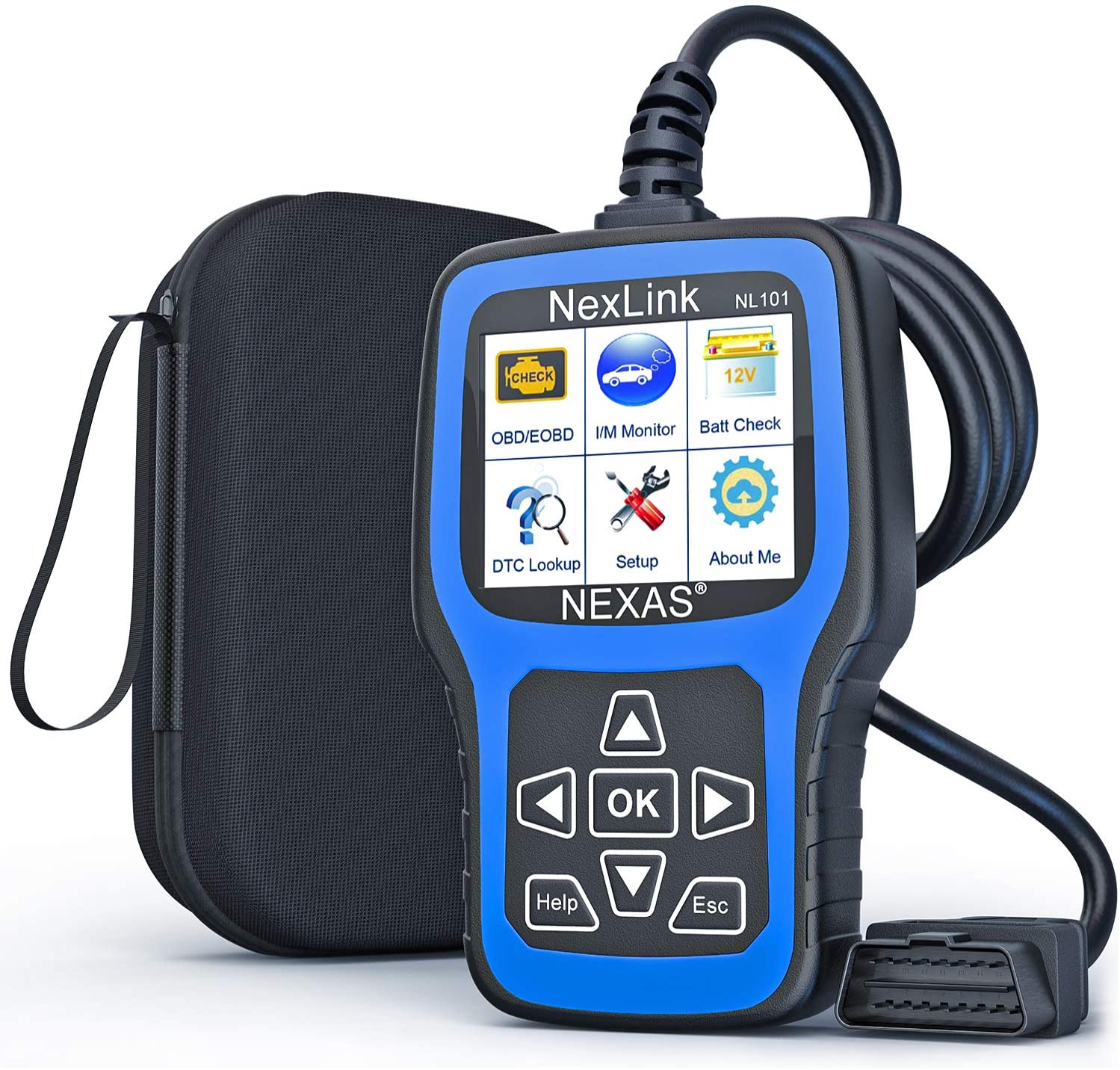 NEXAS NL101 OBD2 Scanner Check Engine Light Car Code Reader Automotive Diagnostic Tool Fault Code Scanner