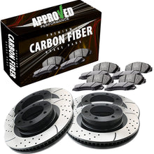 4WD Only Approved Performance F15876 - [Front & Rear Kit] Performance Drilled/Slotted Brake Rotors and Carbon Fiber Pads