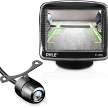 Pyle Backup Car Camera Rearview Monitor System - Parking and Reverse Assist w/ Waterproof and Night Vision Abilities, 3.5" Monitor Display Screen, Wide Angle Lens & Distance Scale Lines - (PLCM32)