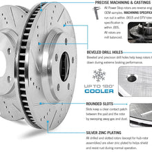 Power Stop K6072 Front & Rear Brake Kit with Drilled/Slotted Brake Rotors and Z23 Evolution Ceramic Brake Pads