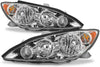 Fits 2005 2006 Toyota Camry Sedan Halogen Type Chrome Headlights Pair Replacement Left Driver + Right Passenger