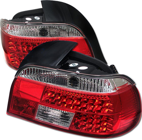 BMW E39 5-Series 97-03 LED Tail Lights - Red Clear