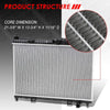 13201 OE Style Aluminum Core Cooling Radiator Replacement for Ford Fiesta 1.6L 01-18