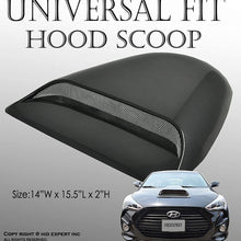 ICBEAMER Black Hood Scoop AERO Dynamic Speed Racer Waterproof Flow w/ 3M Tape No Drill Universal Fit for Auto Vehicle