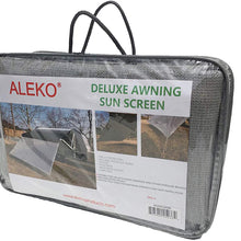 ALEKO RVSSC12X7 RV Deluxe Awning Sun Screen 12 x 6 Feet Gray Mesh