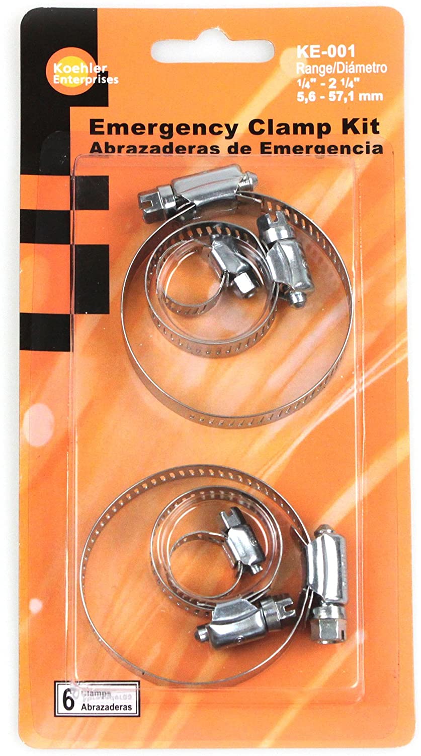 Koehler Enterprises KE001 Hose Clamp Emergency Kit, 6 Piece