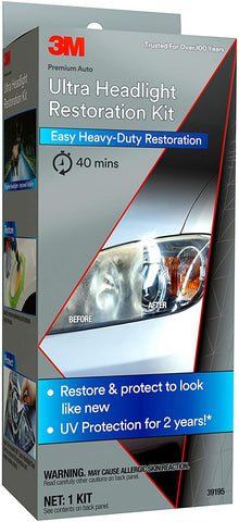 3M Ultra Headlight Restoration Kit, Easy Heavy-Duty Restoration