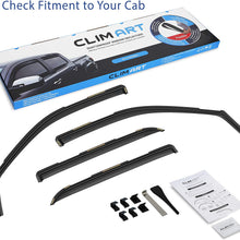 CLIM ART in-Channel Incredibly Durable Rain Guards for Dodge RAM 09-18 1500 Crew Cab, Mega Cab, Original Window Deflectors, Vent Deflector Window Visor, Dark Smoke, Truck Accessories, 4 pcs. - 609006