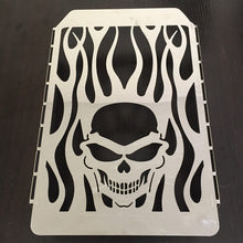 HTTMT MT298-03-SF Skull Flame Radiator Grille Cover Guard Protector Compatible with Kawasaki Vulcan VN 1500 chromed