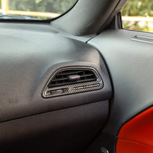 Voodonala for Challenger Center Console Air Condition Outlet Vent Trim Accessories for Dodge Challenger 2015 up (Carbon Fiber Grain, 4ps)