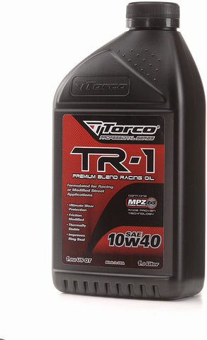 Torco A141040C TR-1 10w40 Racing Oil Bottle - 1 Liter Bottle, (Case of 12)