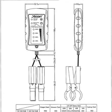 Jtron Mini 12V Automotive Car Battery Tester,LED Digital Alternator Tester Analyzer Auto System Analyzer,6 LED Diagnostic Tool Auto Battery Tester for Car