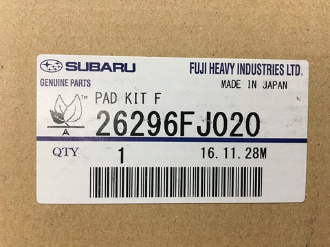 Subaru Genuine OEM Subaru Forester Impreza Brz Crosstrek Front Brake Pad 26296FJ020 Set 2014-2018