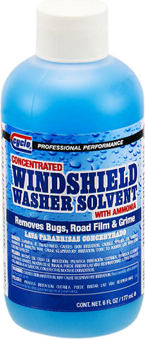 Cyclo C206 6 Fluid Ounce, (Pack of 24) Concentrated Windshield Washer Solvent with Ammonia, 24 Pack