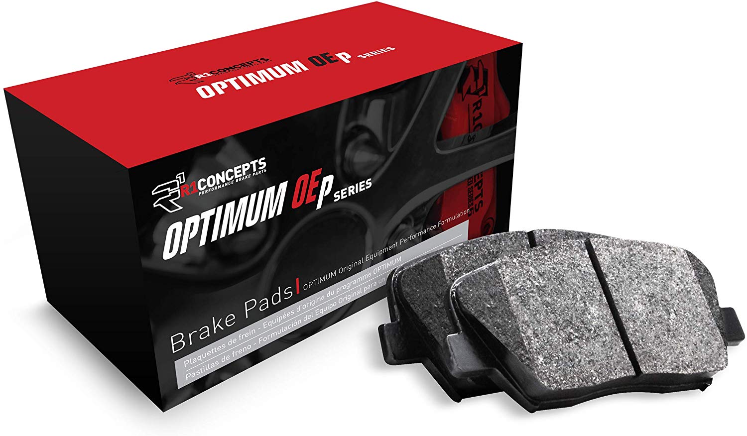 Front Optimum Oep Series Brake Pad With Rubber Steel Rubber Shims