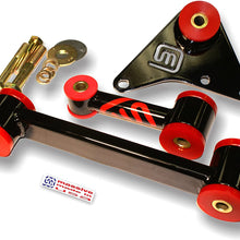 Massive Motor Engine Trans Mount 3 pc Set Compatible w/Dodge NEON SRT 4 Turbo Solid Upper Lower 2.4 (Mirror Red)