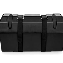 Camco Heavy-Duty Double Battery Box with Straps and Hardware| Safely Holds (2) 6V Group GC2 Batteries or (2) 12V Group 24:24M Batteries | Constructed of Durable, Anti-Corrosion Material (55375)