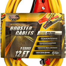 Coleman Cable 08471 12-Feet Medium-Duty Booster Cable with Non-Polar Glow Clamps, 8-Gauge