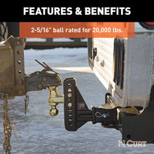 CURT 45923 Replacement Dual-Ball for Adjustable Trailer Hitch Ball Mount #45902