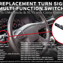 Turn Signal Multi-Function Switch - Replaces 12450067, D6299A, 2330856, 8124500670 - Fits Chevy Trailblazer, Silverado 1500, Suburban, Avalanche, Tahoe, GMC Sierra 2500, Yukon, XL 2500, Envoy and more