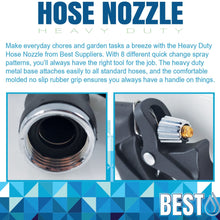 BEST Garden Hose Nozzle (HIGH Pressure Technology) - 8 Way Spray Pattern - Jet, Mist, Shower, Flat, Full, Center, Cone, and Angel Water Sprayer Settings - Rear Trigger Design - Steel Chrome Design