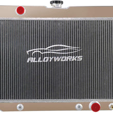 ALLOYWORKS 4 Row All Aluminum Radiator For 1964-1967 Chevy El Camino Biscayne Impala Caprice AT/MT