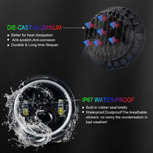 4XBEAM 7 Inch RGB Halo LED Headlights for Jeep Wrangler JK LJ TJ CJ Hummer H2 H1 Sahara Sport Rubicon