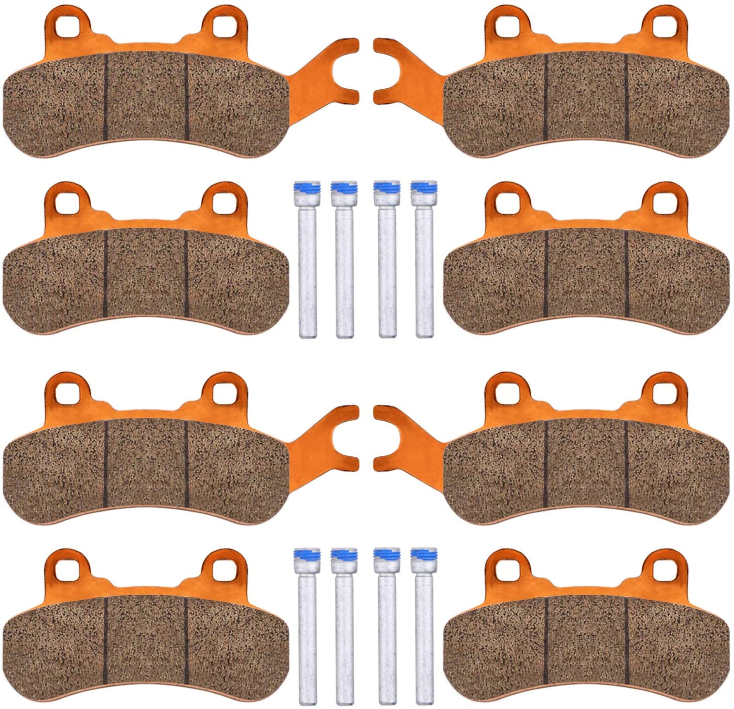 Brake Pads for Can-Am Maverick,Fits 2017 2018 2019 Can-Am Maverick X3 4x4 / X3 4x4 XRS / X3 Max 4x4/ X3 Max 4x4 XRS,2018 2019 Can-Am Maverick X3 4x4 DPS/X3 Max 4x4 DPS, 4set Front & Rear Brakes Pads