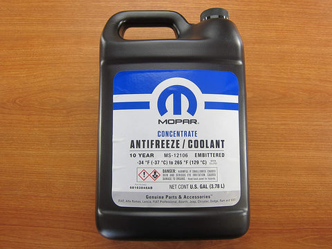 Mopar Chrysler Dodge Fiat Jeep Ram 10 Year Antifreeze/Coolant Concentrated OEM