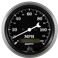 AUTO METER 1780 Gauge Speedometer (Old TYME Black Gauge, Speedo, 3 3/8", 120Mph, Elec. Prog.with LCD Odo, Old TYME Black)
