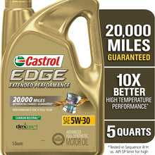 Castrol 03084C Edge 5W-30 Advanced Full Synthetic Motor Oil, 5 Quart