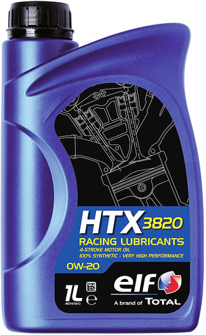 Total 200543-18PK ELF HTX 3820 0W20 Racing Engine Oil-1L(Pack of 18)