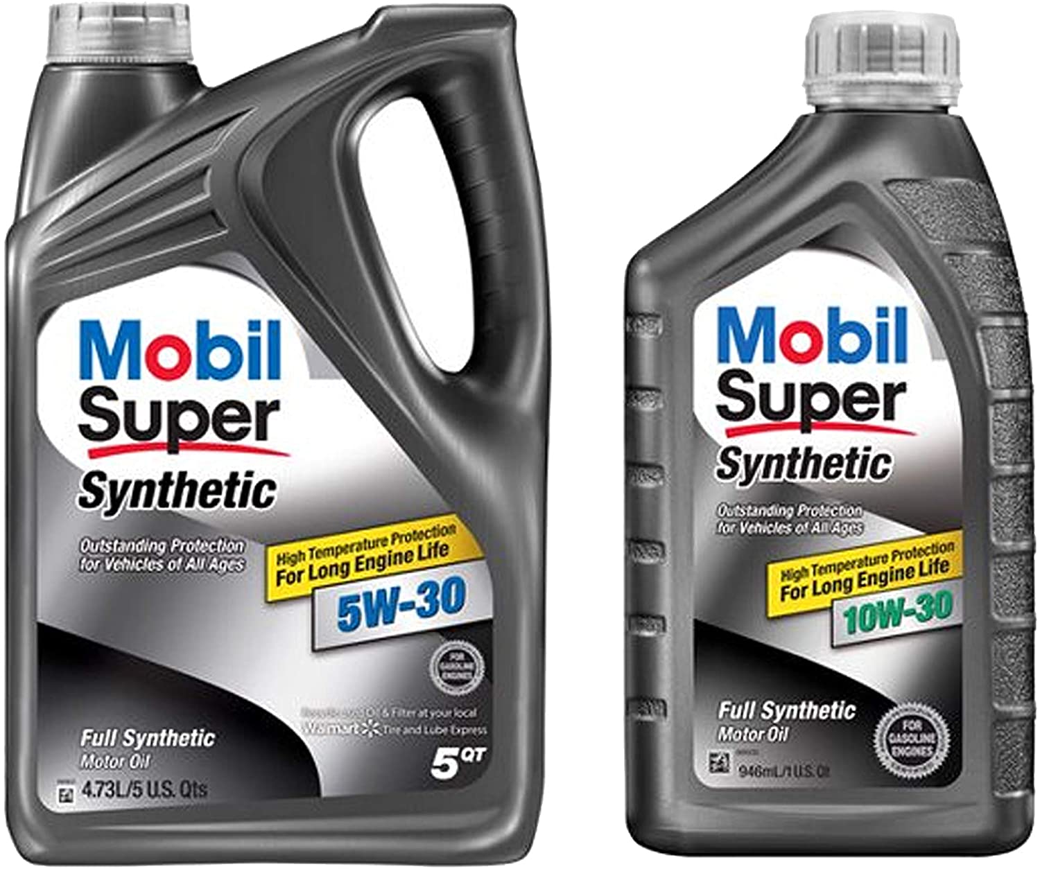 Mobil Super Synthetic 5W-30, 5-Quart, Single Bundle Super Synthetic 10W-30 Engine Oil