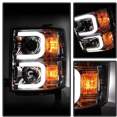 Spyder Auto PRO-YD-CS14-LBDRL-C Chevy Silverado Projector Headlight