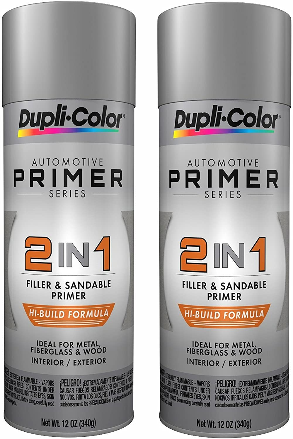 Dupli-Color DAP1700 2 in 1 Hi-Build Filler & Sandable Primer 12 oz. Aerosol (2 PACK)