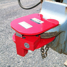 Equipment Lock BRHL - Steel Ball and Ring Hitch Lock - Durable, Secure Trailer Hitch Lock - Trailer Accessories - Electro-Plated and Powder Coated Finish - Red