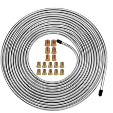 Muhize 25 Ft. of 3/16 Brake Line Tubing Kit - Flexible Copper Tube Roll 25 ft 3/16" (Includes 16 Fittings)